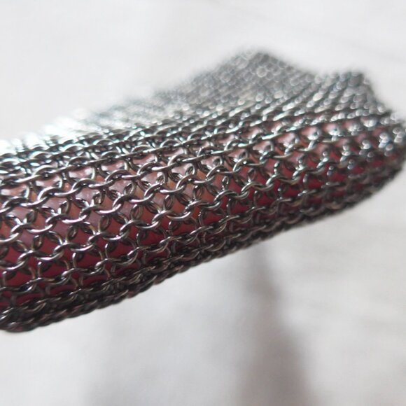 Vintage Eighties Chainmail Cuff Bracelet - Picture 4 of 7
